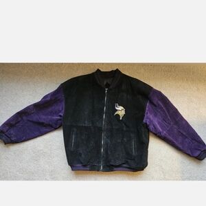 NFL Game Day Minnesota Vikings Suede Jacket, Size XL
